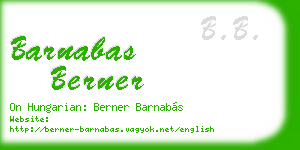 barnabas berner business card